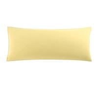 sourcing map Taie de Traversin Housse de Traversin Taie d'oreiller en Microfibre Douce Tissage pour Polyester 90g/m2 Fermeture éclair Or 51x122cm