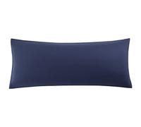 sourcing map Taie de Traversin Housse de Traversin Taie d'oreiller en Microfibre Douce Tissage pour Polyester 90g/m2 Fermeture éclair Marine 51x140cm