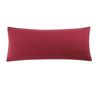 sourcing map Taie de Traversin Housse de Traversin Taie d'oreiller en Microfibre Douce Tissage pour Polyester 90g/m2 Fermeture éclair Bourgogne 51x152cm