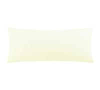 sourcing map Taie de Traversin Housse de Traversin Taie d'oreiller en Microfibre Douce Tissage pour Polyester 90g/m2 Fermeture éclair Crème 51x140cm