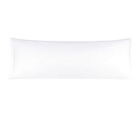 sourcing map Taie d'oreiller Taie de Traversin Housse de Traversin en 100% Coton Peigné à Longues Fibres Fermeture éclair 300 Fils Blanc Body(20x60) w Zipper