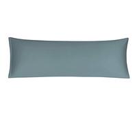 sourcing map Taie d'oreiller Taie de Traversin Housse de Traversin en 100% Coton Peigné à Longues Fibres Fermeture éclair 300 Fils Bleu Ardoise Body(20x60) w Zipper