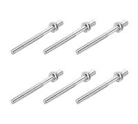 sourcing map Tambour Tension Tiges 12#-24 UNC x 55mm pour Bass Drum Hardware Pcs Accessoire Paquet de 6