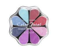 sourcing map Tampon encreur en forme de pétale lavable de 10,9 cm pour empreintes de mains, tampons en caoutchouc, scrapbooking, loisirs créatifs, grappes de fleurs