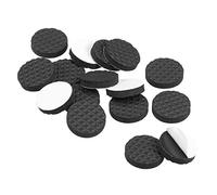 sourcing map Tampon Pied Chaise Patin Caoutchouc Autoadhésif Meuble 20mm Dia 4mm Rond Epais Noir 16Pcs
