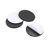 sourcing map Tampon Pied Chaise Patin Caoutchouc Autoadhésif Meuble 60mm Dia 4mm Rond Epais Noir 4Pcs