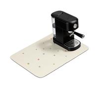 sourcing map Tapis à café, 40 x 30 cm, super absorbant, accessoires de bar, tapis de séchage pour bar, tapis en caoutchouc pour station de café, comptoir de cuisine, machine à expresso, beige