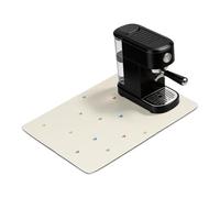 sourcing map Tapis à café, 50 x 40 cm, super absorbant, accessoires de bar, tapis en caoutchouc pour station de café, comptoir de cuisine, machine à expresso, beige