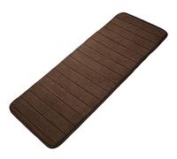 sourcing map Tapis de Bain en Mousse à Mémoire Antidérapant Baignoire Lavable Rapide Séchage Absorbant Caoutchouc Carpette Salle Bain WC Couleur café 40x120cm