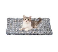 sourcing map Tapis de lit pour chien et chat, en molleton corail doux avec imprimé étoile mignonne, chaud, lavable, 58,4 x 45,7 cm, gris foncé, conçu pour chien et chat de taille moyenne