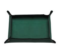 sourcing map Tapis de rempotage 50 x 74,9 cm en tissu Oxford imperméable, pliable, portable, plateau de rempotage avec boucle en métal pour changement de plante d'intérieur, vert foncé