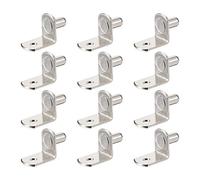 sourcing map Taquet étagère Cheville support 6mm L goupille trou Bronze Ton argent 6mm 20Pcs