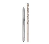 sourcing map Taraud & Embout Ensembles, M3 x 0.5 H2 Droit Cannelure Machine Fil Taraud Fraisage, 2.5mm M35 Cobalt Haut Vitesse Acier (HSS-CO) Foret Hélicoïdal