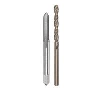 sourcing map Taraud & Embout Ensembles, M4.5 x 0.5 H2 Gauche Main Droit Cannelure Machine Fil Taraud Fraisage, 4mm M35 Cobalt Haut Vitesse Acier (HSS-CO) Foret Hélicoïdal