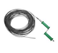 sourcing map Tarière de vidange de plomberie 10 mm de diamètre 20 m Outil de nettoyage de canalisation manuel flexible avec connecteur de forage à ressort pour déboucher les cheveux pour salle de bain