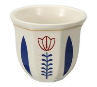 sourcing map Tasse à café arabe en céramique de 250 ml, tasse à café expresso pour latte, cappuccino, lait, bureau, maison, fête, cadeaux (blanc/bleu, style B)