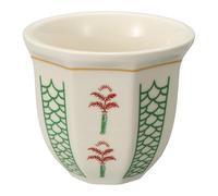 sourcing map Tasse à café arabe en céramique de 250 ml, tasse à café expresso pour latte, cappuccino, lait, bureau, maison, fête, cadeaux (blanc/vert, style F)