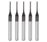 sourcing map Terminal Mill CNC Router Embout, 1mm x 7mm 1/8" Tige Diamant Film Revêtu Carbure Gravure Embout Fraisage Coupeur Gauche Main Gauche Main pour PCB Plastique Fibre Bois 5pcs