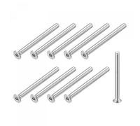 sourcing map Tête Plate Tête Fraisée Machine Vis, (M3x35mm) 50Pcs, 304 Acier Inox Douille Tête Bouchon Vis - pour Machines, Meubles, Bricolage