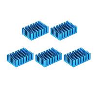 sourcing map Thermique Auto-Adhésif Alluminium 30x20x10mm Noir 5Pcs | Dissipateur Chaleur Radiateur Électroniques