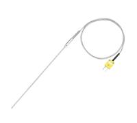 sourcing map Thermocouple de type K avec prise, sonde de capteur de température de -50 à 1100 °C en acier inoxydable, 2 x 250 mm fil de 1 m