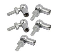 sourcing map Tige Extrémité Roulement à Bille avec Goujon Main Droite Femelle Filetage M8x1.25mm et Main Droite Mâle Filetage M6x1.0mm Bille Douille Embout 5pcs