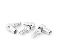 sourcing map Tige Extrémité Roulement à Billes avec Goujon Main Droite Femelle Filetage M8x1.25mm et Main Droite Mâle Filetage M8x1.25mm L-Forme Bille Prise Emboutissage 3pcs