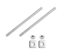 sourcing map Tige filetée 1/4"-20 UNC, 2 vis longues filetées en acier inoxydable 304, filetage à droite de 11,9 cm de long avec rondelles carrées pour montage de meubles