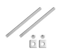sourcing map Tige filetée 5/16"-18 UNC, 2 vis longues filetées en acier inoxydable 304, filetage à droite de 11,9 cm de long avec rondelles carrées pour montage de meubles