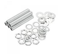 sourcing map Tige Filetée Creuse 6cm avec Écrous Rondelles 1/8IP 5Pcs | Trousse Filetage Fixations Assortiment, pour Lampe, pour Luminaire Plafonnier Réparation Assemblage