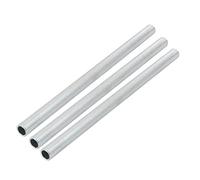 sourcing map Tige Filetée Creuse M10 Tube Filete Filetage 180mm Longueur Supérficiel Lampe Tuyau Mamelon pour Réparation Luminaire Lampe Lustre Zingué Argenté Paquet de 3