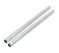 sourcing map Tige Filetée Creuse M10 Tube Filete Filetage 180mm Longueur Supérficiel Lampe Tuyau Mamelon pour Réparation Luminaire Lampe Lustre Zingué Argenté Paquet de 2