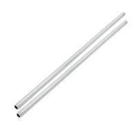 sourcing map Tige Filetée Creuse M10 Tube Filete Filetage 400mm Longueur Supérficiel Lampe Tuyau Mamelon pour Réparation Luminaire Lampe Lustre Zingué Argenté Paquet de 2