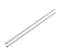 sourcing map Tige Filetée Creuse M10 Tube Filete Filetage 500mm Longueur Supérficiel Lampe Tuyau Mamelon pour Réparation Luminaire Lampe Lustre Zingué Argenté Paquet de 2