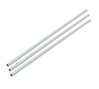 sourcing map Tige Filetée Creuse M10 Tube Filete Filetage 500mm Longueur Supérficiel Lampe Tuyau Mamelon pour Réparation Luminaire Lampe Lustre Zingué Argenté Paquet de 3