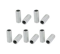 sourcing map Tige Filetée Creuse M12 Tube Filete Filetage 30mm Longueur Supérficiel Lampe Tuyau Mamelon pour Réparation Luminaire Lampe Lustre Zinc Allié Argenté Paquet de 10