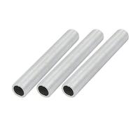 sourcing map Tige Filetée Creuse M12 Tube Filete Filetage 80mm Longueur Supérficiel Lampe Tuyau Mamelon pour Réparation Luminaire Lampe Lustre Zinc Allié Argenté Paquet de 3