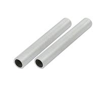 sourcing map Tige Filetée Creuse M14 Tube Filete Filetage 100mm Longueur Supérficiel Lampe Tuyau Mamelon pour Réparation Luminaire Lampe Lustre Zinc Allié Argenté Paquet de 2