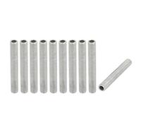 sourcing map Tige Filetée Creuse M7 Tube Filete Filetage 50mm Longueur Supérficiel Lampe Tuyau Mamelon pour Réparation Luminaire Lampe Lustre Zingué Argenté Paquet de 10