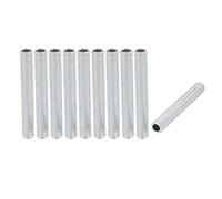 sourcing map Tige Filetée Creuse M8 Tube Filete Filetage 60mm Longueur Supérficiel Lampe Tuyau Mamelon pour Réparation Luminaire Lampe Lustre Zingué Argenté Paquet de 10