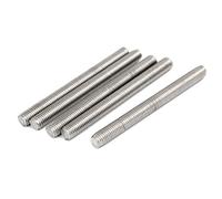 sourcing map Tige Filetée M10 x 110mm Acier Inoxydable 304, 1.5mm de Pas, 5Pcs Tiges Entièrement Fileté pour Projets de Bricolage