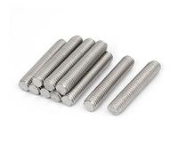 sourcing map Tige Filetée M10 x 55mm Acier Inoxydable 304, 1.5mm de Pas, 10Pcs Tiges Entièrement Fileté pour Projets de Bricolage