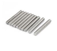 sourcing map Tige Filetée M10 x 70mm Acier Inoxydable 304, 10Pcs Tiges Entièrement Fileté pour Projets de Bricolage