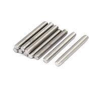 sourcing map Tige Filetée M10 x 80mm Acier Inoxydable 304, 10Pcs Tiges Entièrement Fileté pour Projets de Bricolage