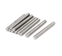 sourcing map Tige Filetée M10 x 90mm Acier Inoxydable 304, 1.5mm de Pas, 10Pcs Tiges Entièrement Fileté pour Projets de Bricolage