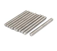 sourcing map Tige Filetée M10x100mm Entièrement Fileté Acier Inoxydable 304 Fileté Goujon Argenté 10Pcs