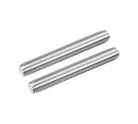 sourcing map Tige Filetée M14 x 100mm Acier Inoxydable 304, 2mm de Pas Filetage Droite 2Pcs Tiges Entièrement Fileté pour Projets de Bricolage