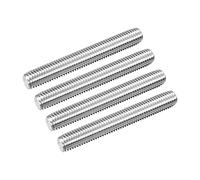 sourcing map Tige Filetée M14 x 100mm Acier Inoxydable 304, 2mm de Pas Filetage Droite 4Pcs Tiges Entièrement Fileté pour Projets de Bricolage