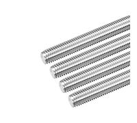 sourcing map Tige Filetée M14 x 200mm Acier Inoxydable 304, 2mm de Pas Filetage Droite 4Pcs Tiges Entièrement Fileté pour Projets de Bricolage