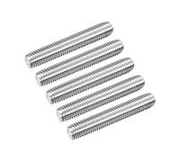 sourcing map Tige Filetée M14 x 80mm Acier Inoxydable 304, 2mm de Pas Filetage Droite 5Pcs Tiges Entièrement Fileté pour Projets de Bricolage